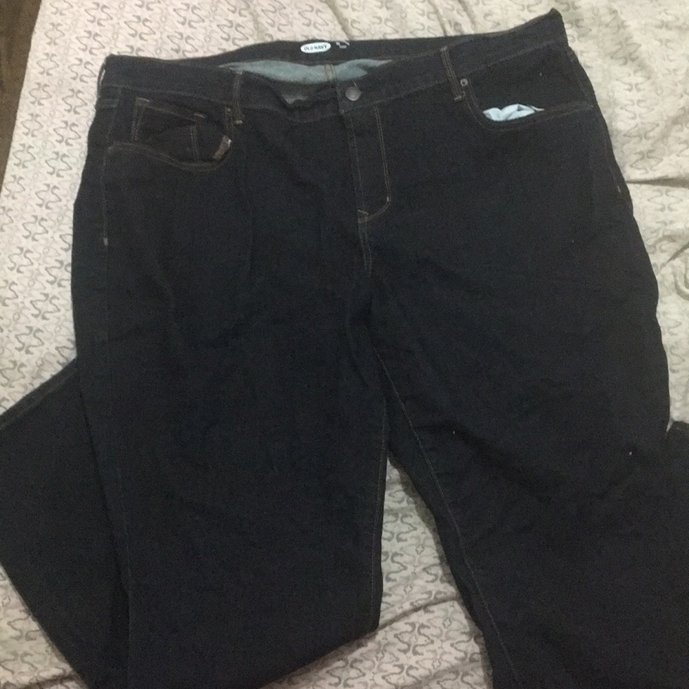 Dark blue jeans